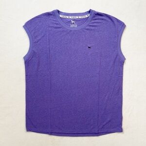 The Black Dog Lake Tee Linen Blend Muscle T-Shirt Lightweight Textured